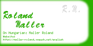 roland maller business card